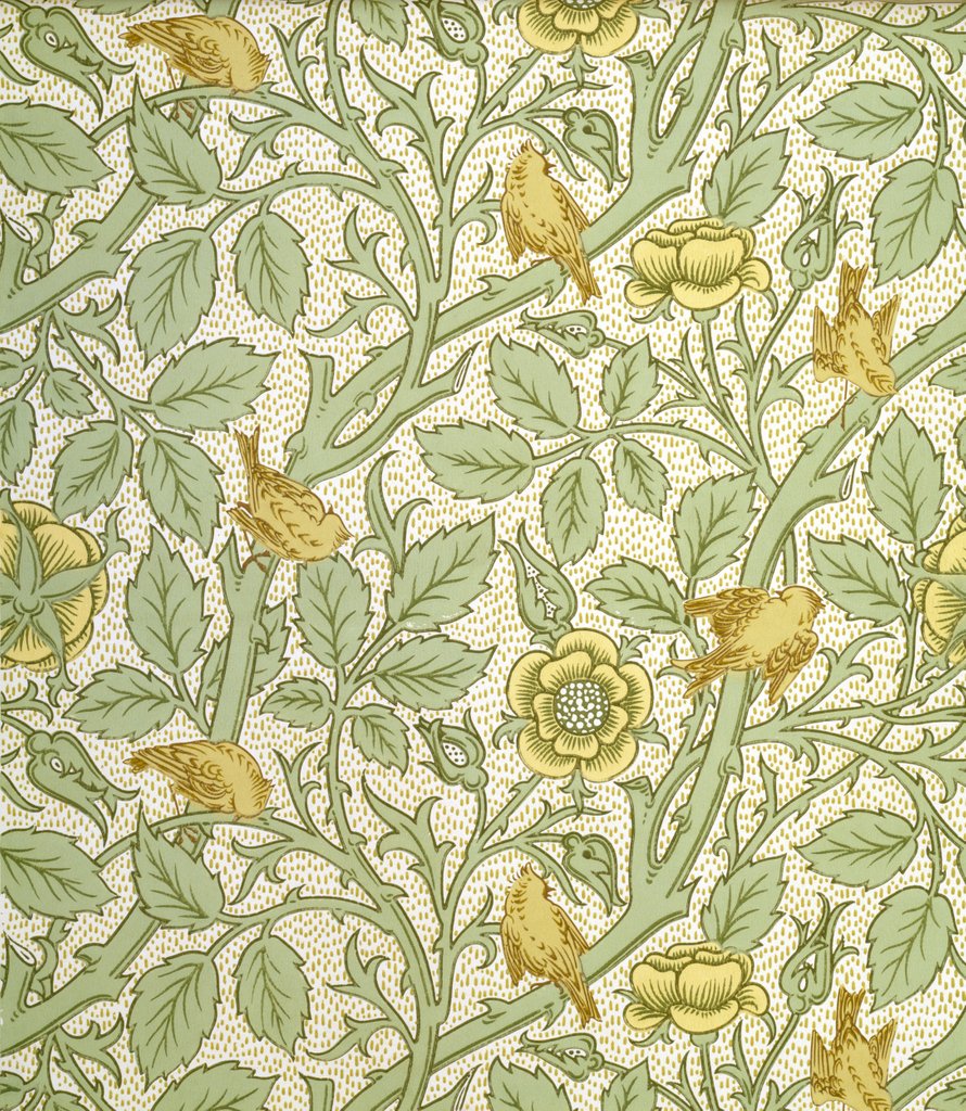 Detail of Tom Tit wallpaper by John Henry Dearle