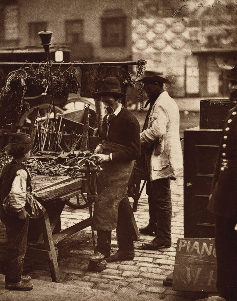 Detail of The Street Locksmith by John Thomson