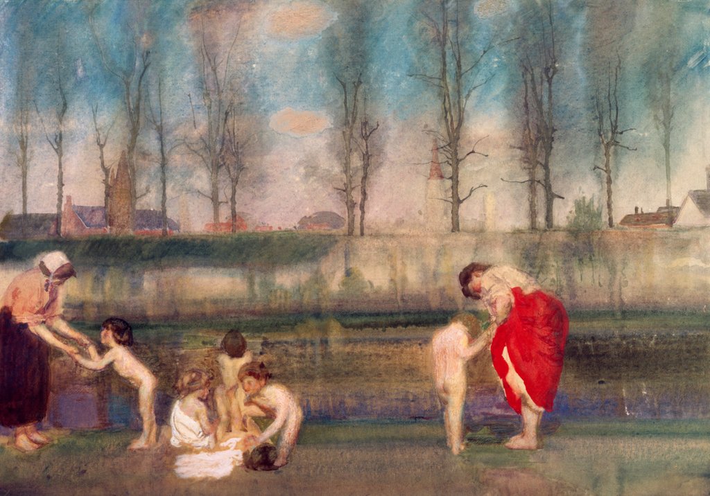 Detail of The Bathing Party by Charles Sims