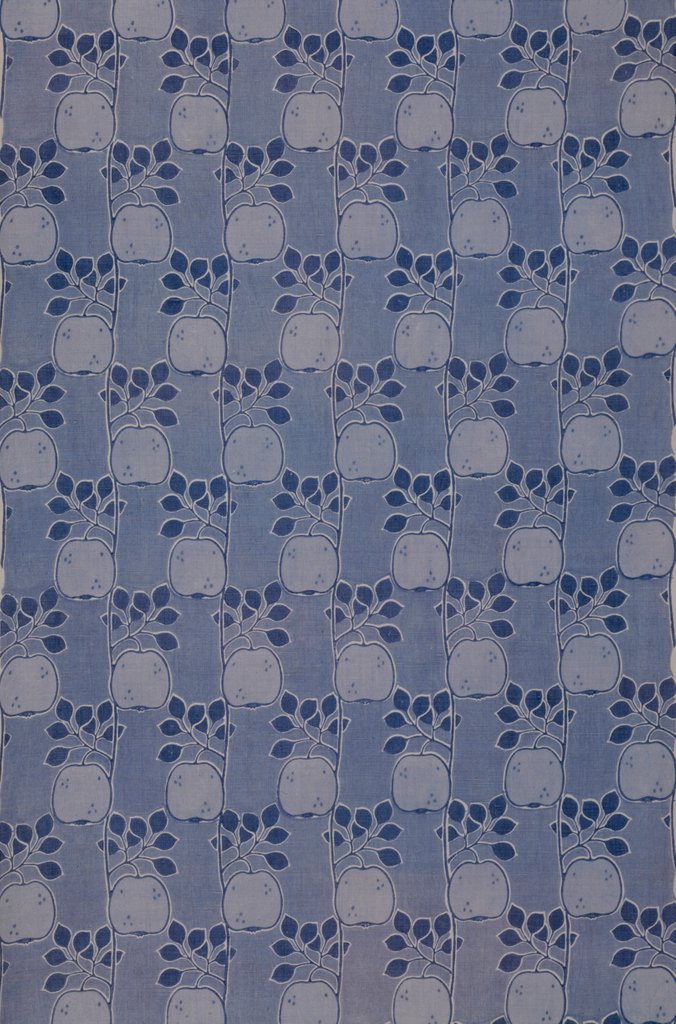Detail of Apple furnishing fabric by Lindsay Phillip  Butterfield