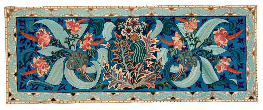 Detail of Panel with flowers and leaves motifs by George Washington Henry Jack