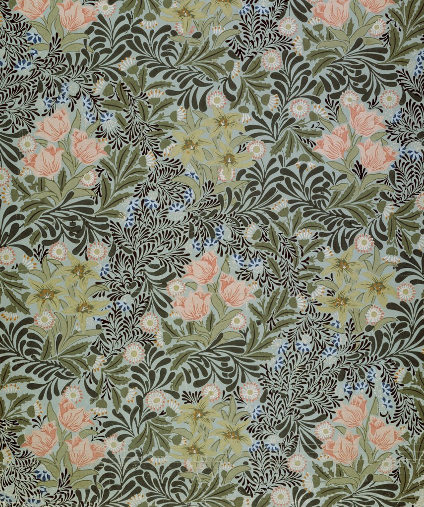Detail of Bower wallpaper by William Morris