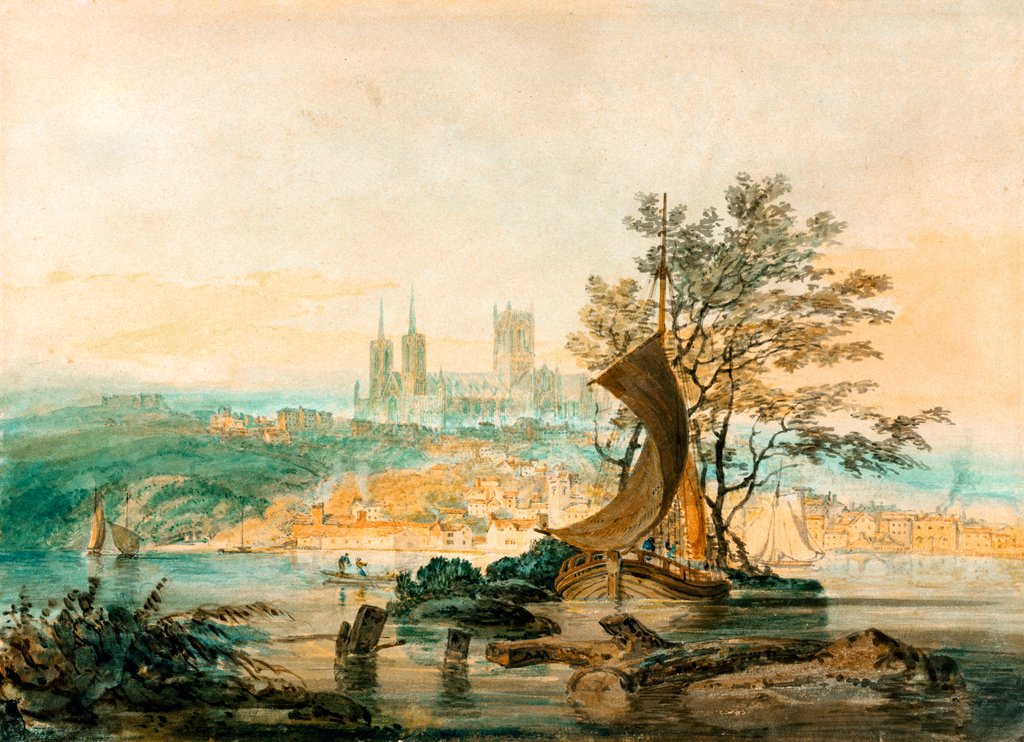 Detail of View of Lincoln by William Turner