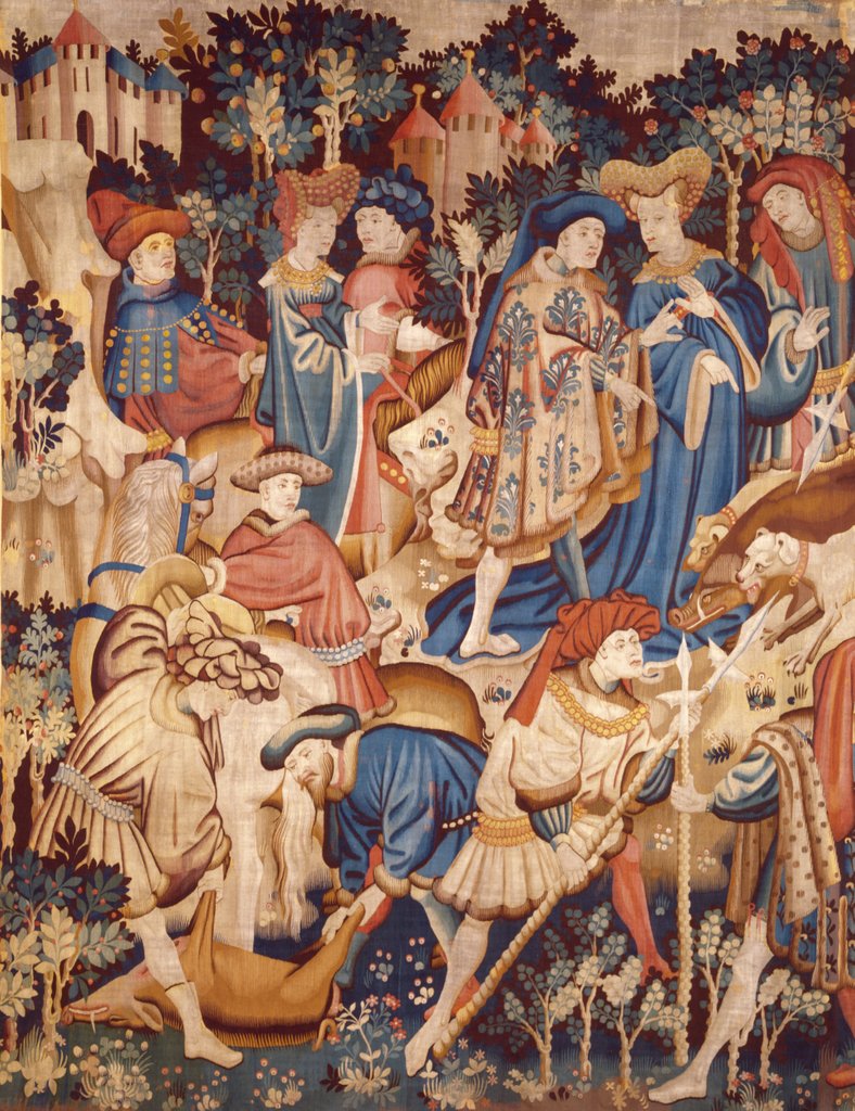 Detail of Devonshire Hunting Tapestry detail by Anonymous