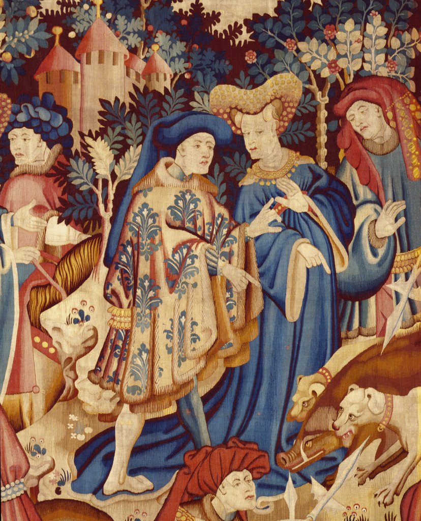 Detail of Devonshire Hunting Tapestry detail by Anonymous