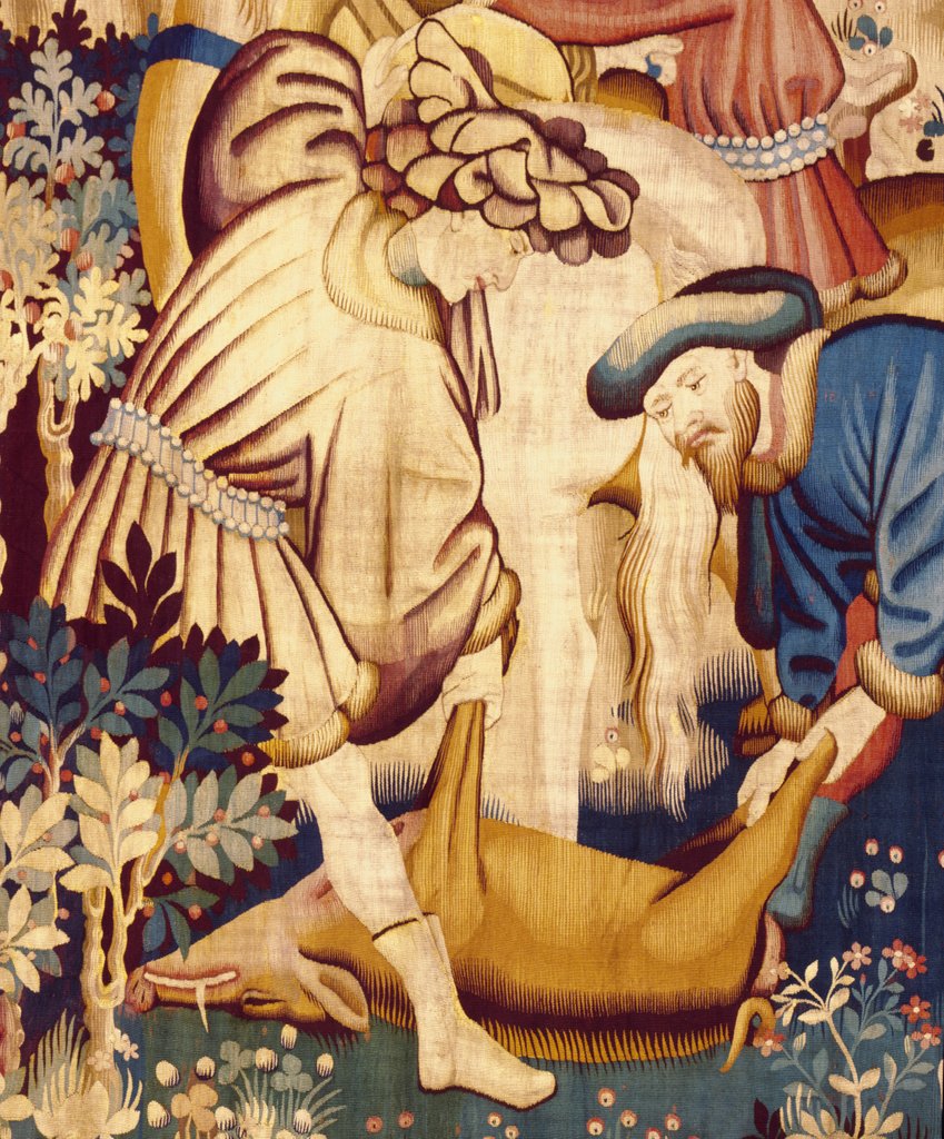 Detail of Devonshire Hunting Tapestry detail by Anonymous
