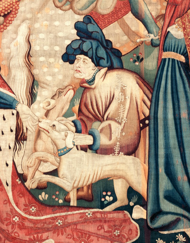 Detail of Devonshire Hunting Tapestry - Boar & Bear hunt. Southern Netherlands, 15th century by Anonymous