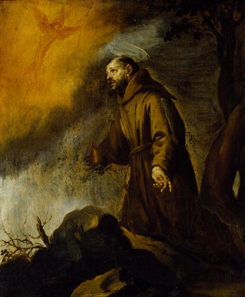 Detail of St. Francis of Assisi by Bartolomé Esteban Murillo