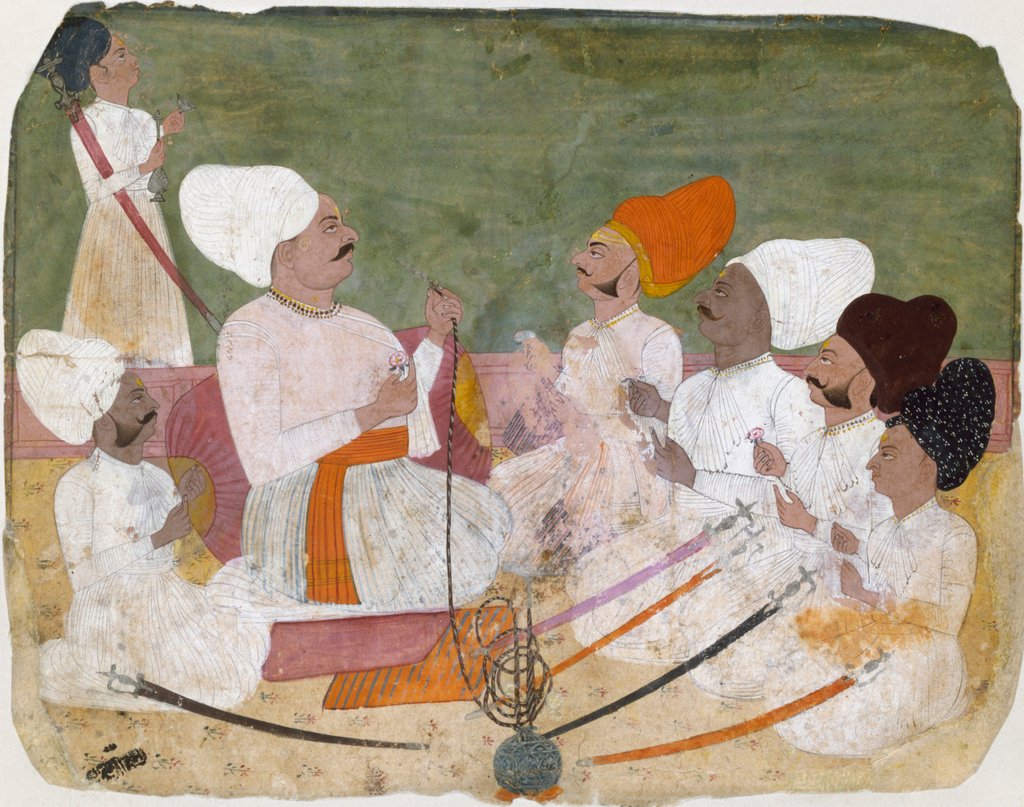 Detail of Krishna and Radha by Unknown