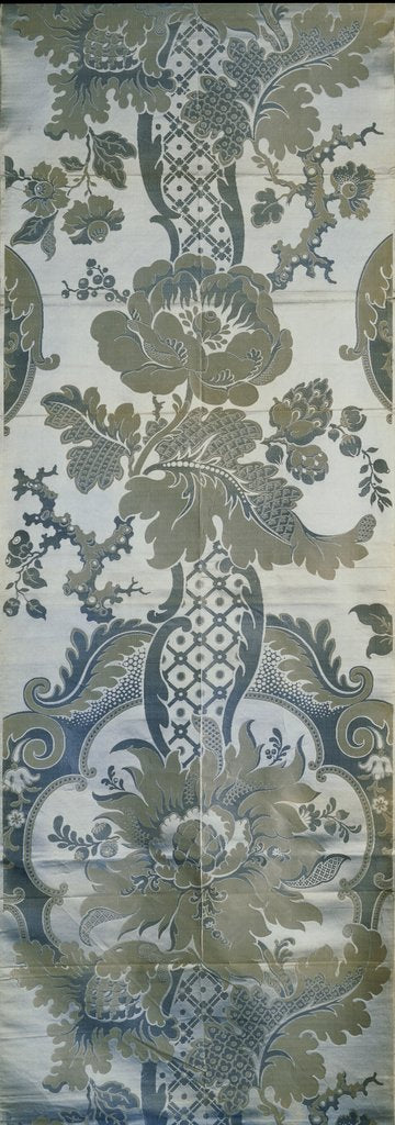 Detail of Textile design with flowers by Anonymous