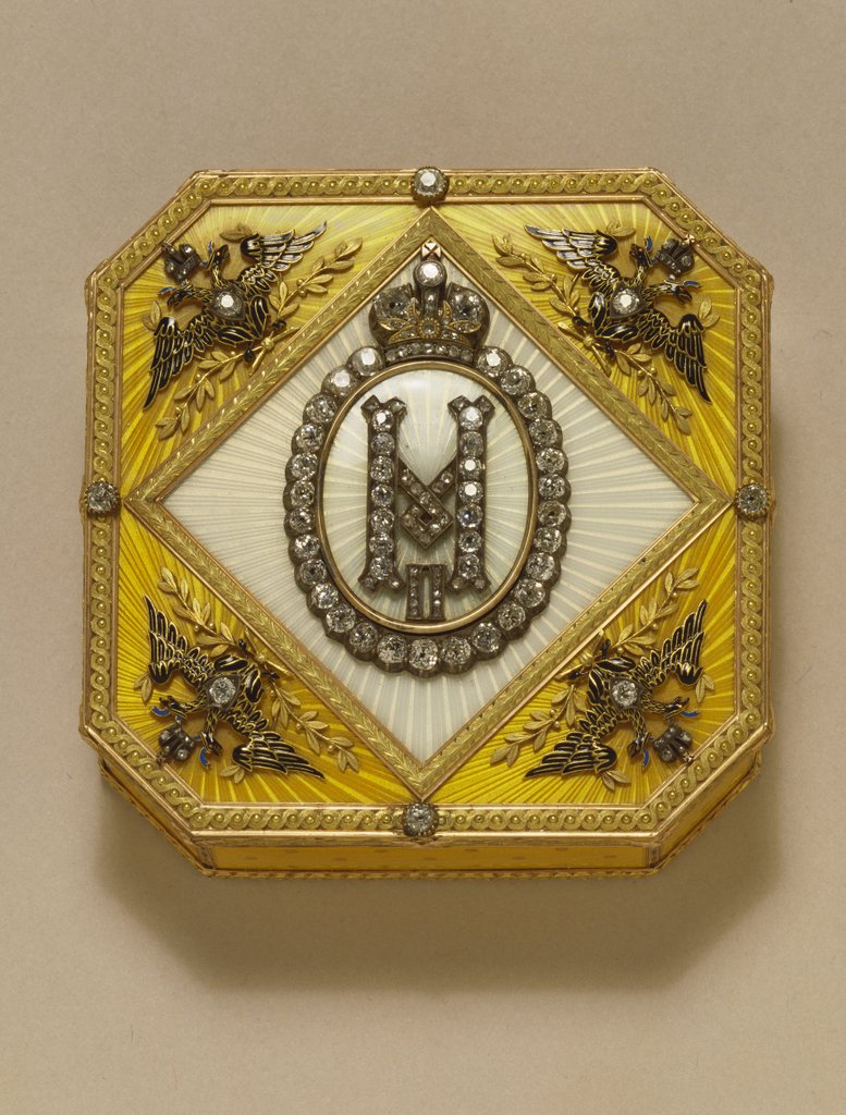 Detail of Octagonal Imperial presentation box by Fabergé