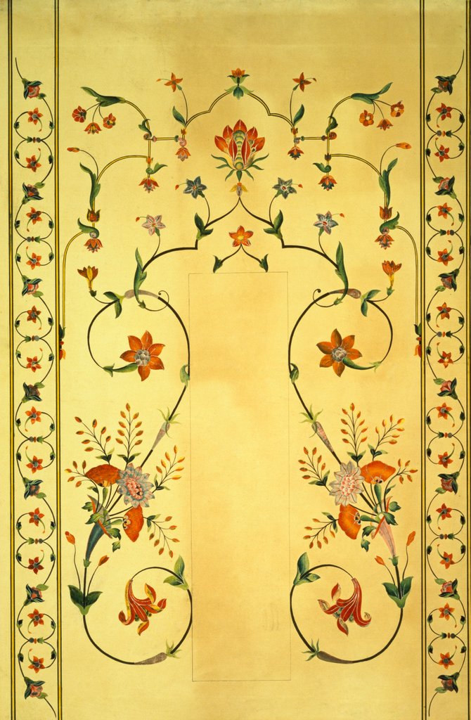 Detail of Floral decoration on the cenotaph of Shah Jahan by Unknown