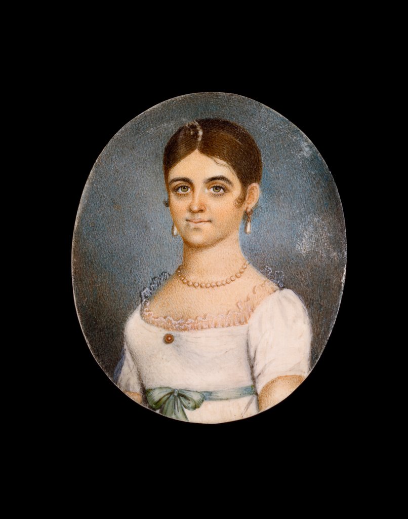 Detail of An Anglo-Indian lady from Bengal by Unknown