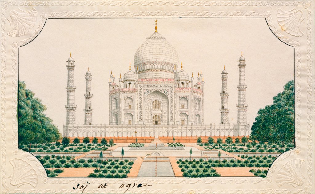 Detail of The Garden side of the Taj Mahal by Unknown