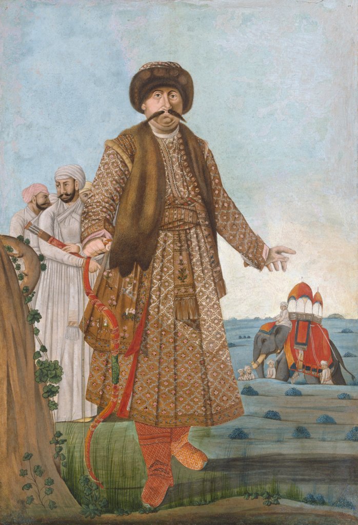 Detail of Shuja-ud-duala in Tartar dress by Mihr Chand