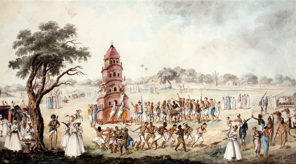 Detail of The Jagganath Festival procession by Unknown