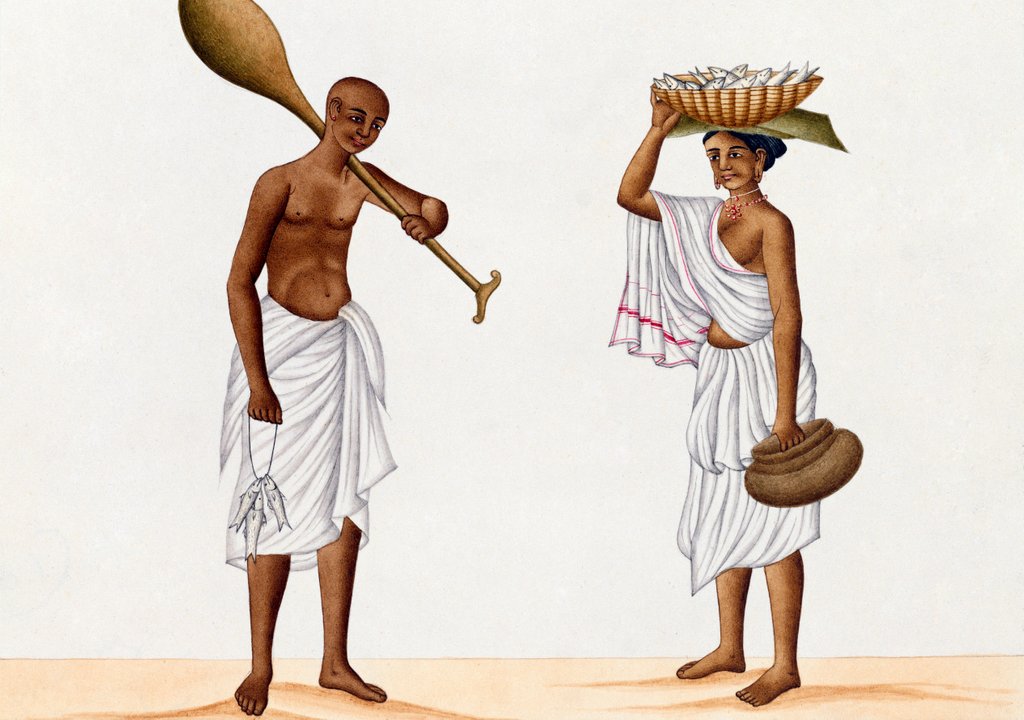 Detail of A fisherman and his wife by Unknown