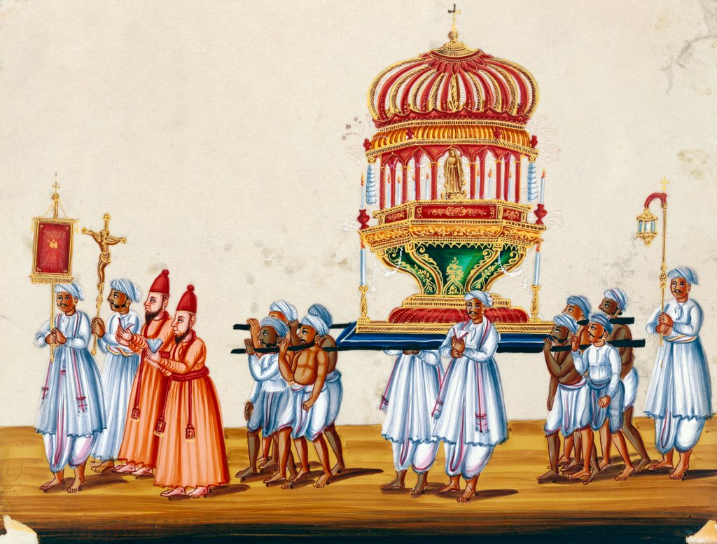 Detail of Roman Catholic Procession at Pondicherry by Unknown