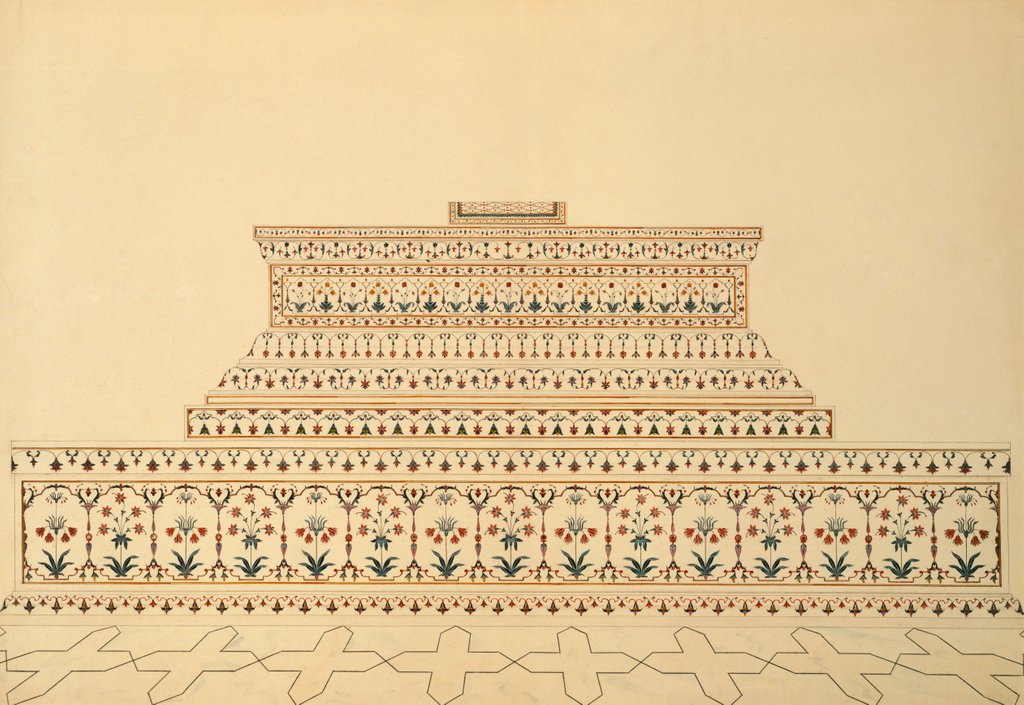 Detail of Cenotaph of Shah Jahan in the Taj Mahal by Unknown