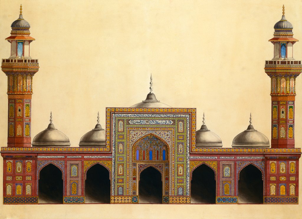 Detail of Facade of the Mosque of Wazir Khan by Din Muhammad