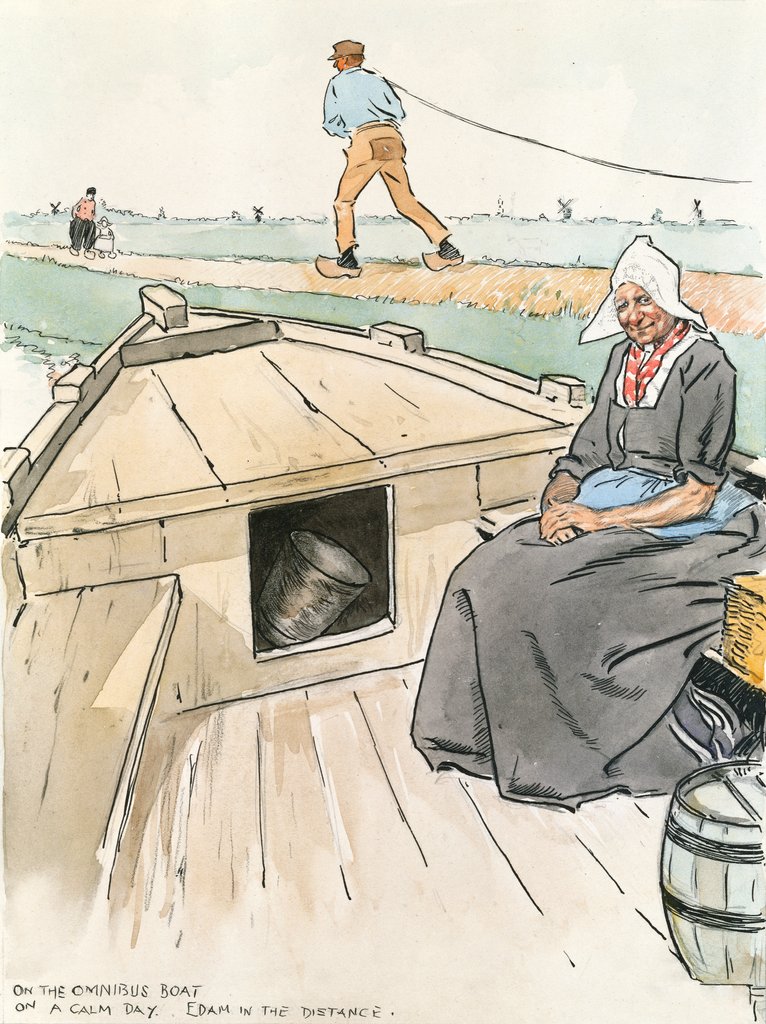 Detail of The Omnibus Boat on a Calm Day by Phil May