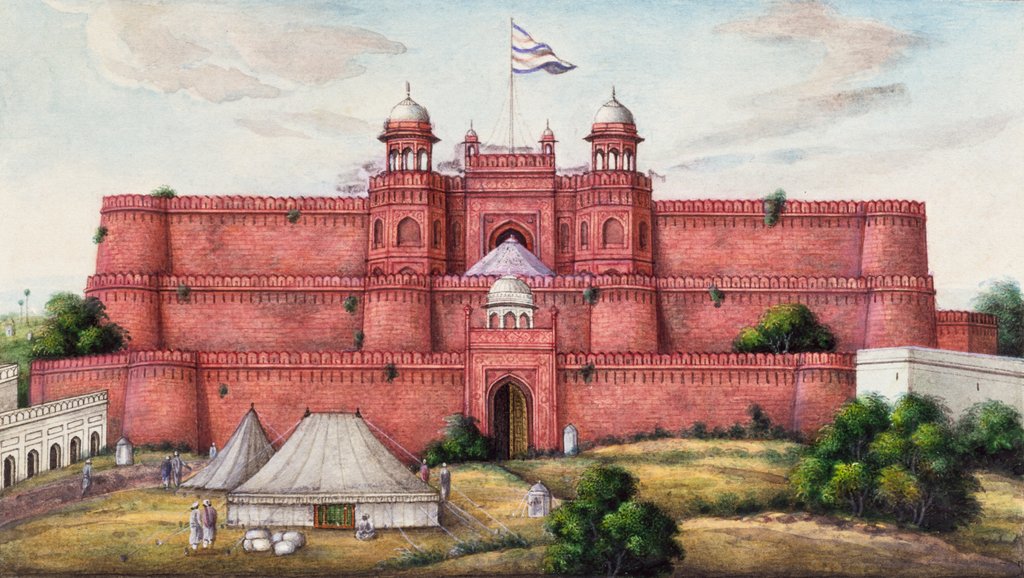 Detail of Delhi Gate, the principal entrance of the Agra Fort by Unknown