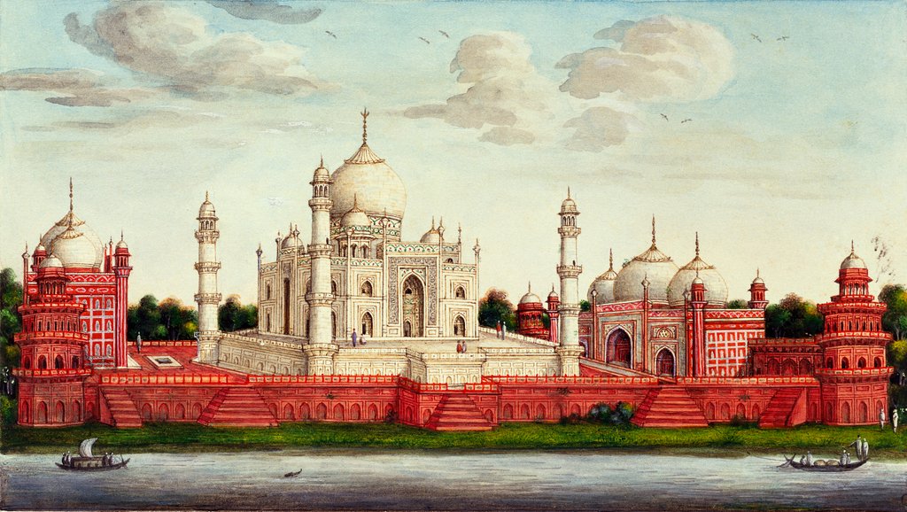 Detail of The Taj Mahal. India, 19th century by Unknown