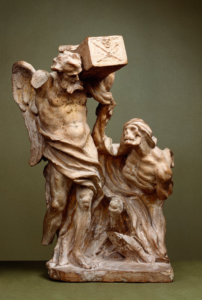 Detail of Time and Death by Gian Lorenzo Bernini