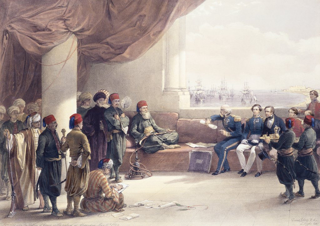 Detail of Ali Pasha with Colonel Patrick Campbell and French Engineers by Anonymous