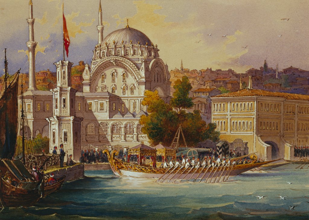 Detail of View of the Sultan's Barge by Aloysius Rosarius Amadeus Raymondus Andreas Brueghel