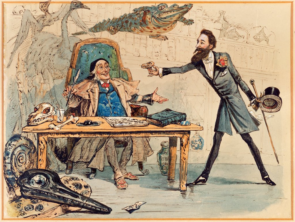 Detail of Professor Richard Owen and Mr.Bryce-Wright by Ernest Griset