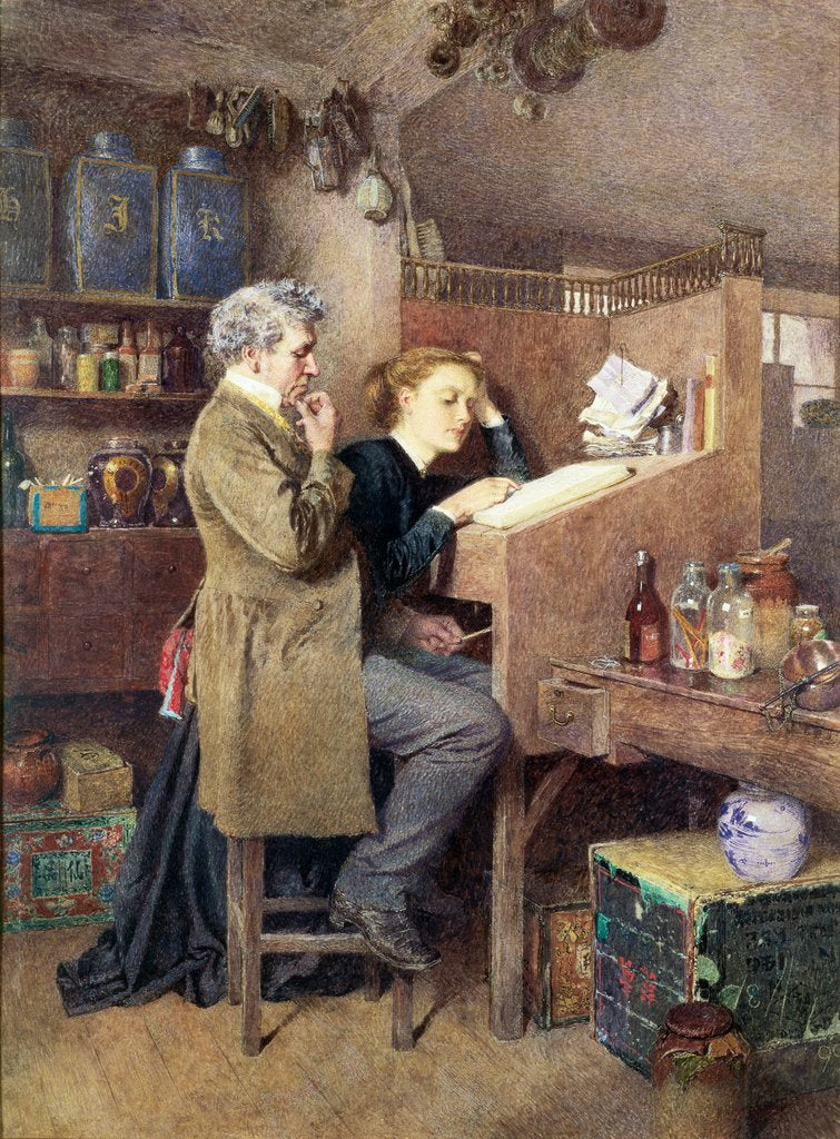 Detail of Something Wrong Somewhere - Grocer and Wife by Charles Green
