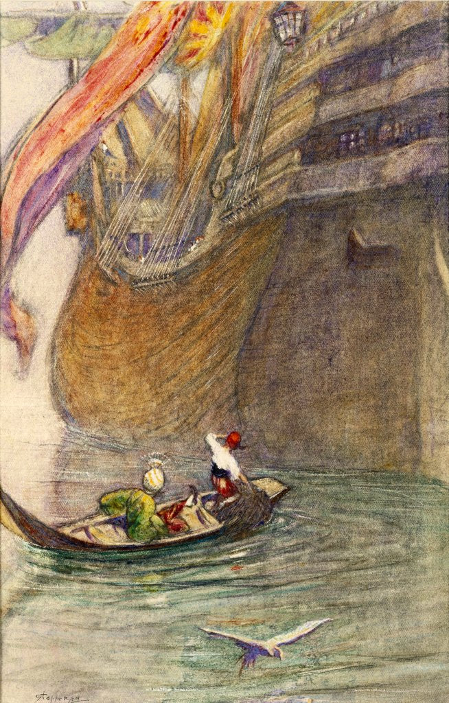 Detail of Sketch for The King of the Mountain by Claude Allin Shepperson