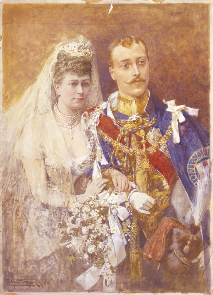 Detail of Prince George and Princess Mary of Teck by Thomas Walter Wilson