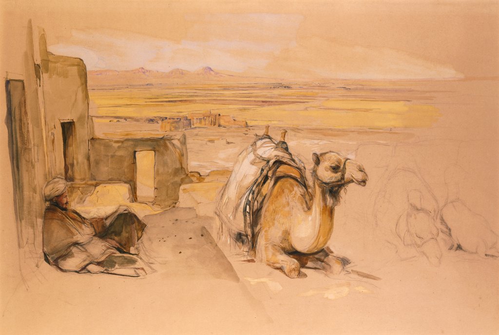 Detail of Camel in West Thebes, Egypt,  by John Frederick Lewis. England, 19th century by John Frederick Lewis