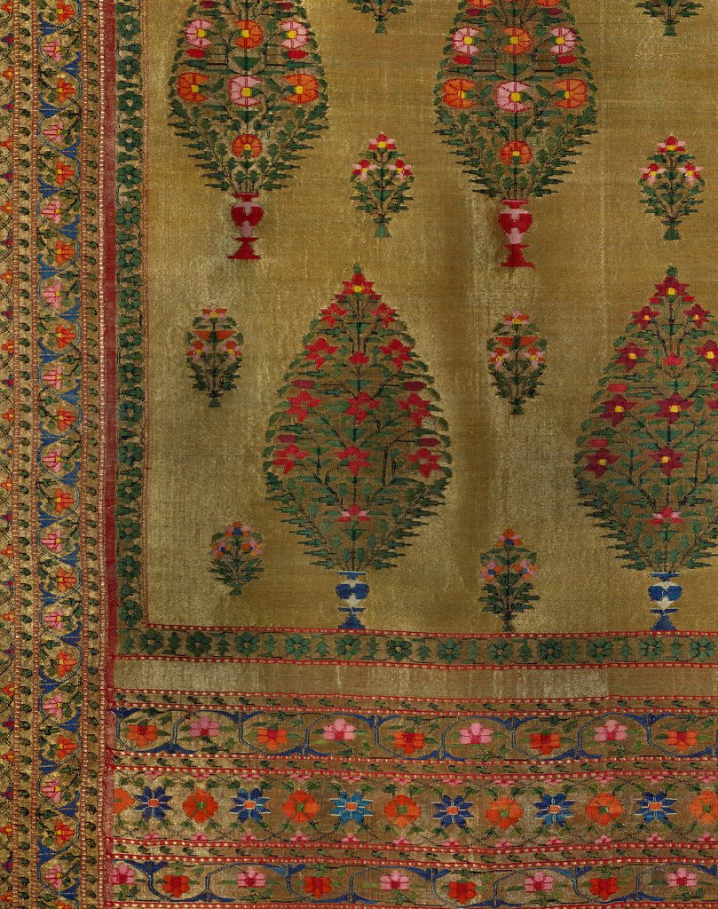 Detail of Gold brocade. Burhnapur, India, 19th century by Unknown