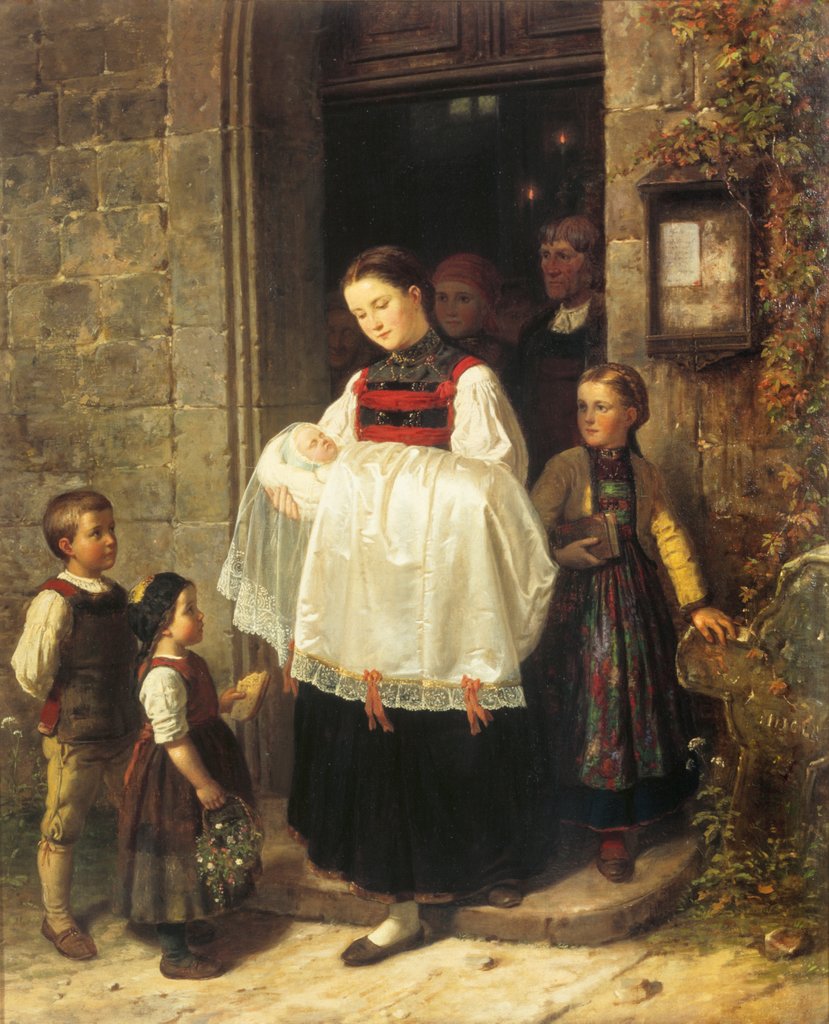 Detail of The Return from the Christening by Hubert Salentin