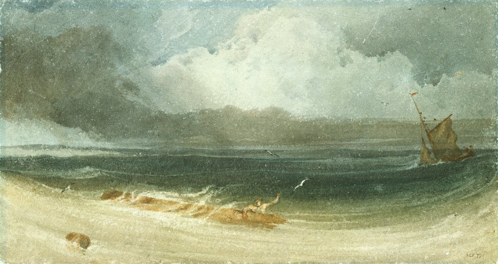 Detail of The Shipwrecked Mariner by F.L.T. Francia