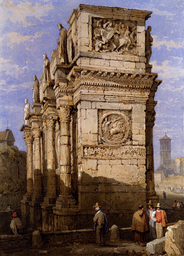 Detail of Arch of Constantine, Rome by Samuel Prout