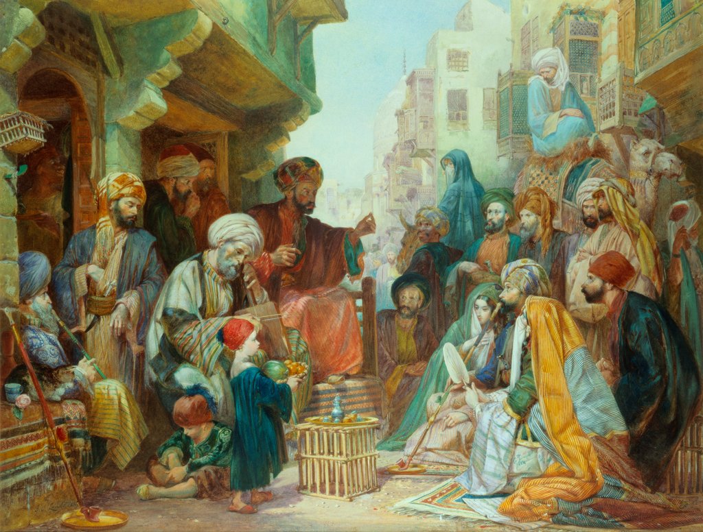 Detail of A Cairo Bazaar in Egypt by Charles Cattermole