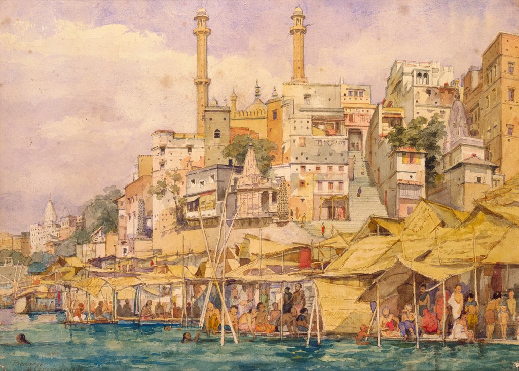 Detail of Benares on the Ganges by William Carpenter