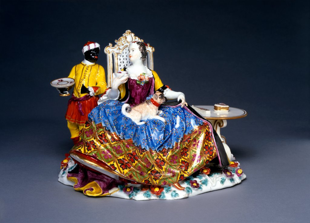 Detail of Seated Lady and a Servant by Johann Joachim Kändler