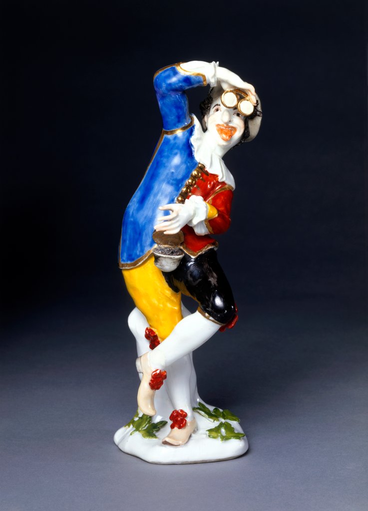 Detail of Harlequin with snuff box by Johann Joachim Kändler