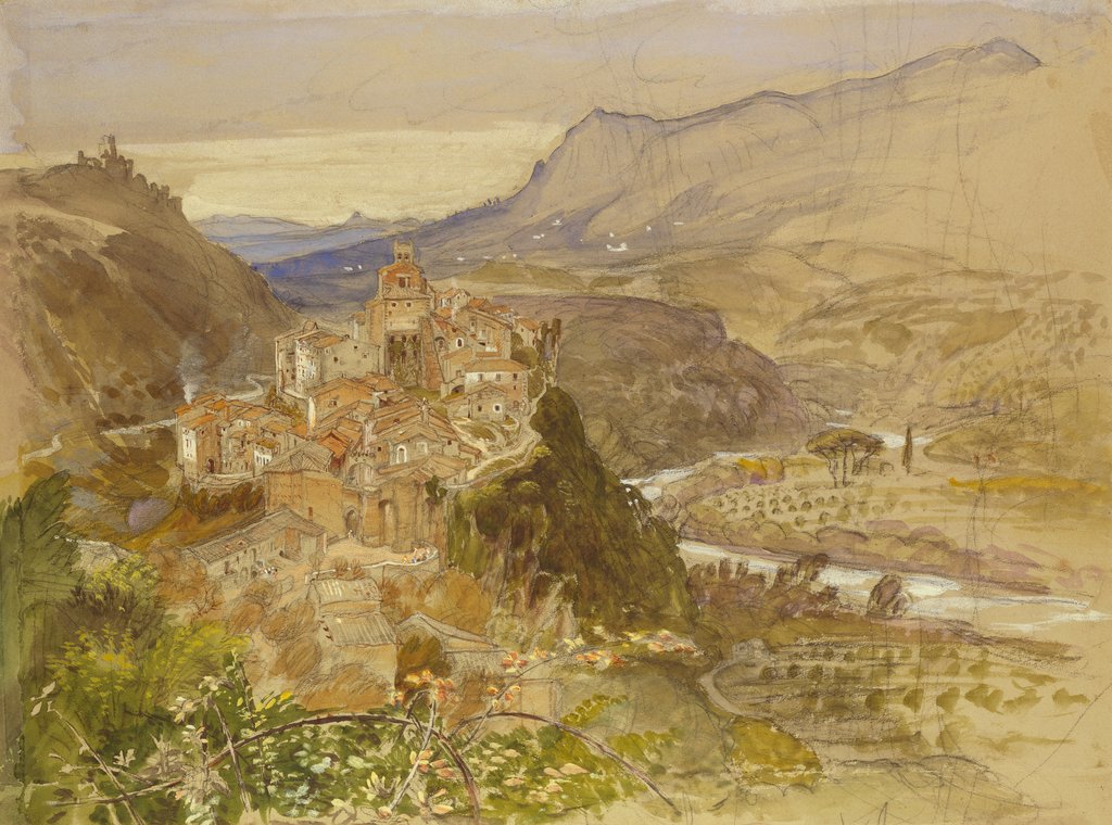 Detail of Papigno on the River Nar in Umbria by Samuel Palmer