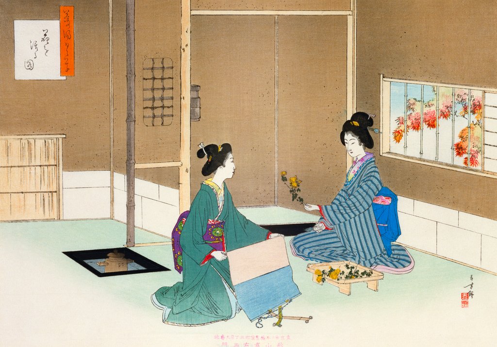 Detail of The Flower Arrangement by Mizuno Toshikata