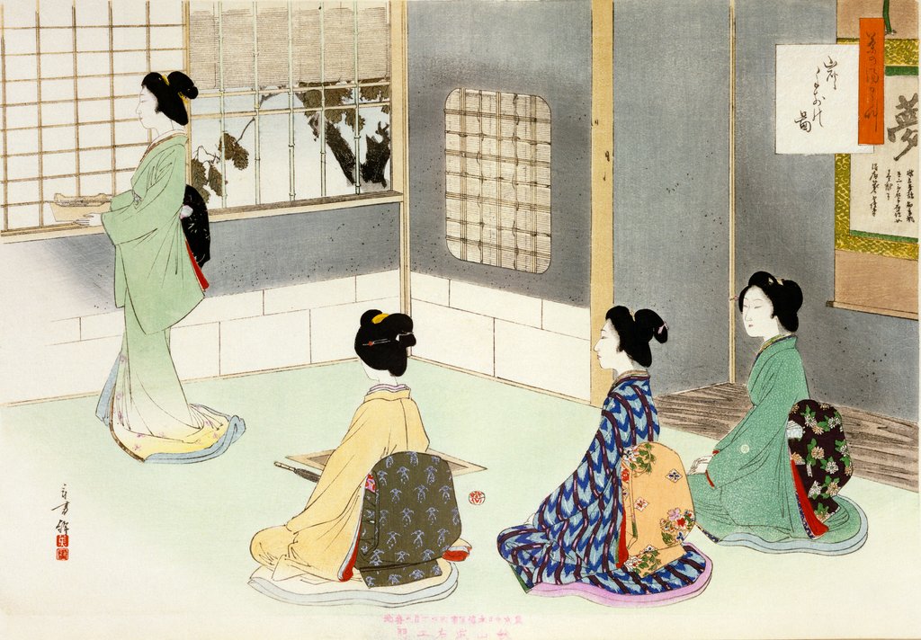 Detail of Arranging The Charcoal Basket by Mizuno Toshikata