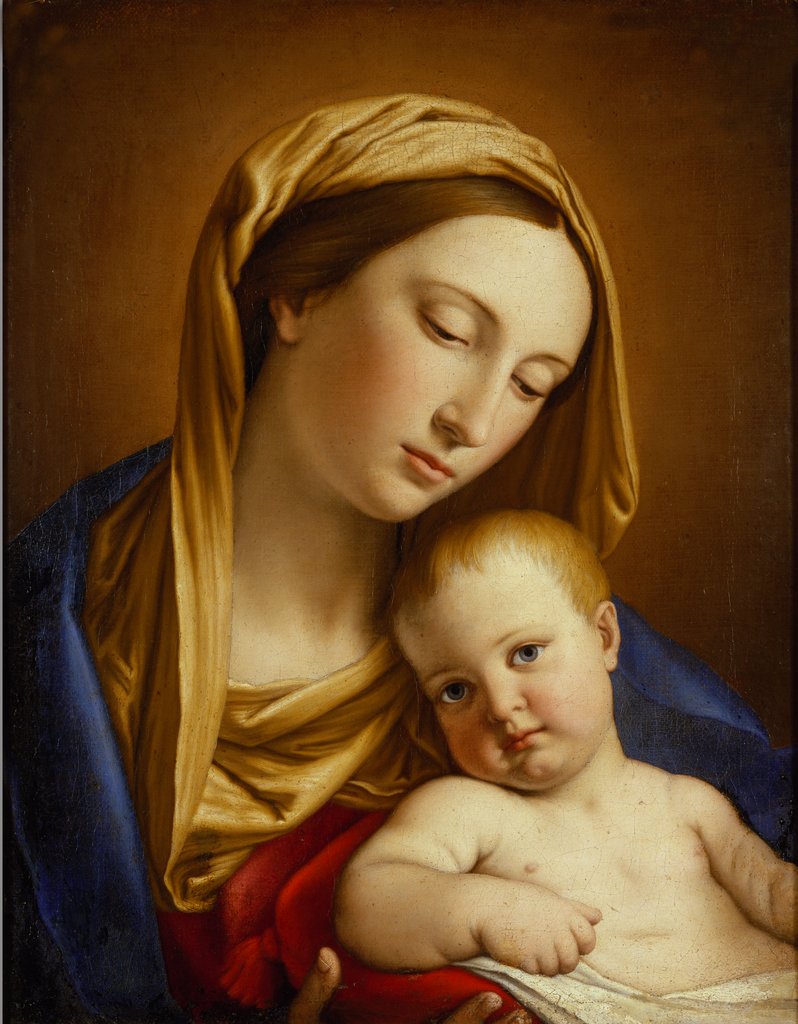 Detail of Virgin and Child by Sassoferrato
