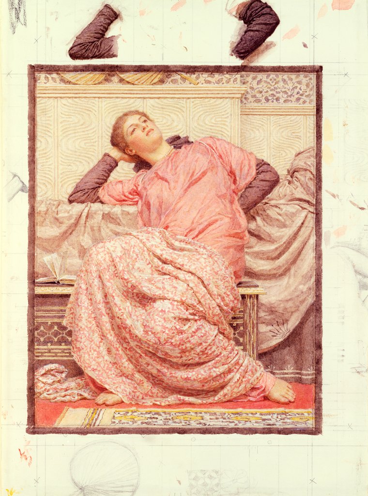 Detail of An Open Book by Albert Joseph Moore