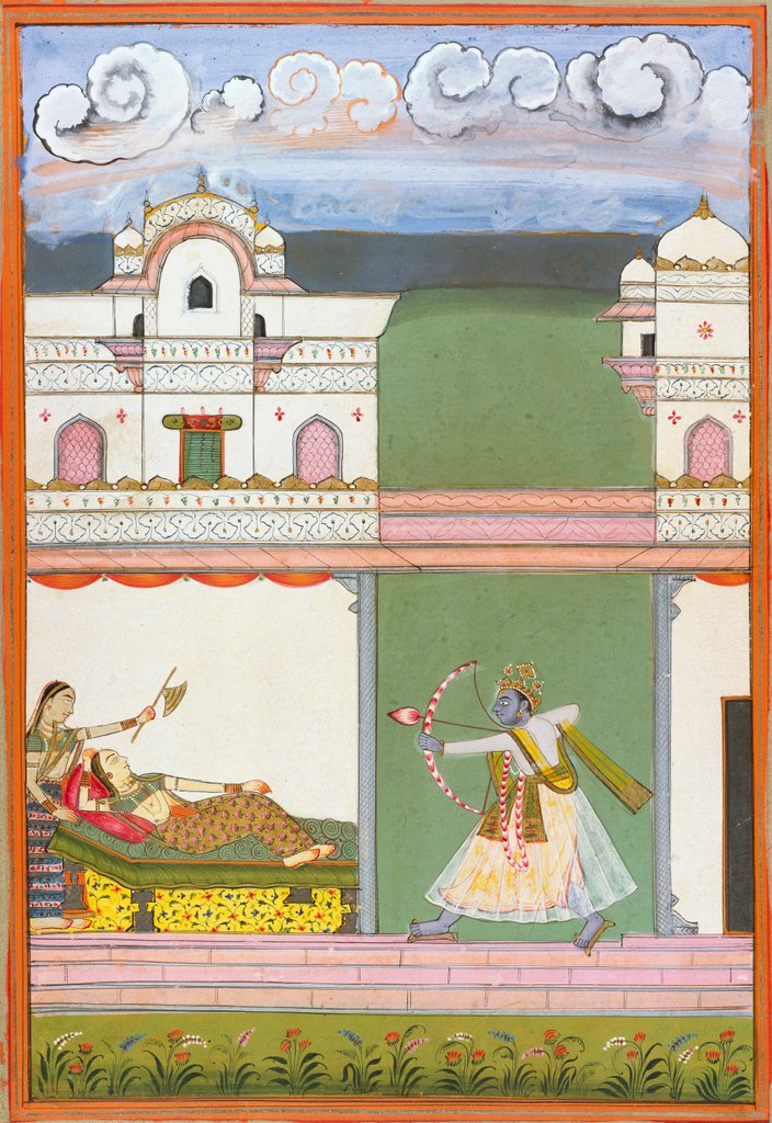 Detail of Illustration to The Indian Musical Mode, Vibhasa Ragini. India, mid-18th century by Unknown