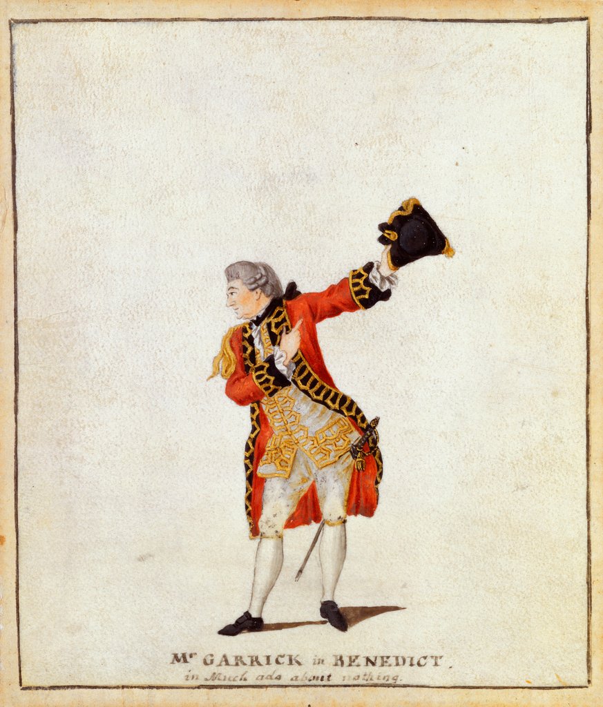 Detail of Garrick as Benedick in Shakespeare's play Much Ado About Nothing by Jean-Louis Fesch